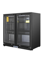 Equator-Vitlife  Back Bar Cooler with 2 Glass Doors Under Counter Beverage Refrigerator with LED,7.5 Cu.Ft.