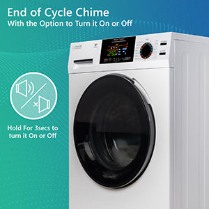 Super Washer 1.9cf/18lbs Sani Allergen Winterize 1400RPM White 110V