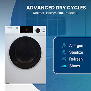 Deluxe 24 in 220V Vented SENSOR Dryer SANITIZE 4 cu.ft Touch Control DIGITAL