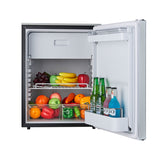 12V/DC Mini-Fridge Freezer 2.8cf Silver for RV BOAT OFF-GRID