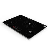Placa de cocina híbrida eléctrica Equator de 30” – 4 quemadores (2 de inducción + 2 de cerámica), 9 niveles de potencia, 220V