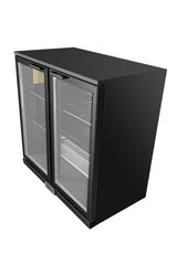 Equator-Vitlife  Back Bar Cooler with 2 Glass Doors Under Counter Beverage Refrigerator with LED,7.5 Cu.Ft.