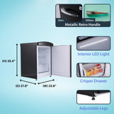 Minirefrigerador retro Conserv de 3.2 pies cúbicos, congelador convertible, sin escarcha, 110 V