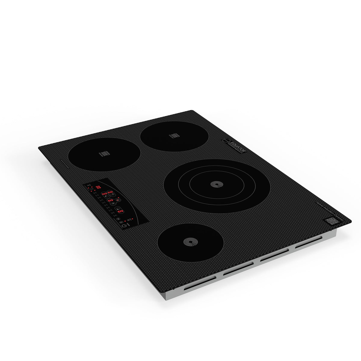 Placa de cocina híbrida eléctrica Equator de 30” – 4 quemadores (2 de inducción + 2 de cerámica), 9 niveles de potencia, 220V