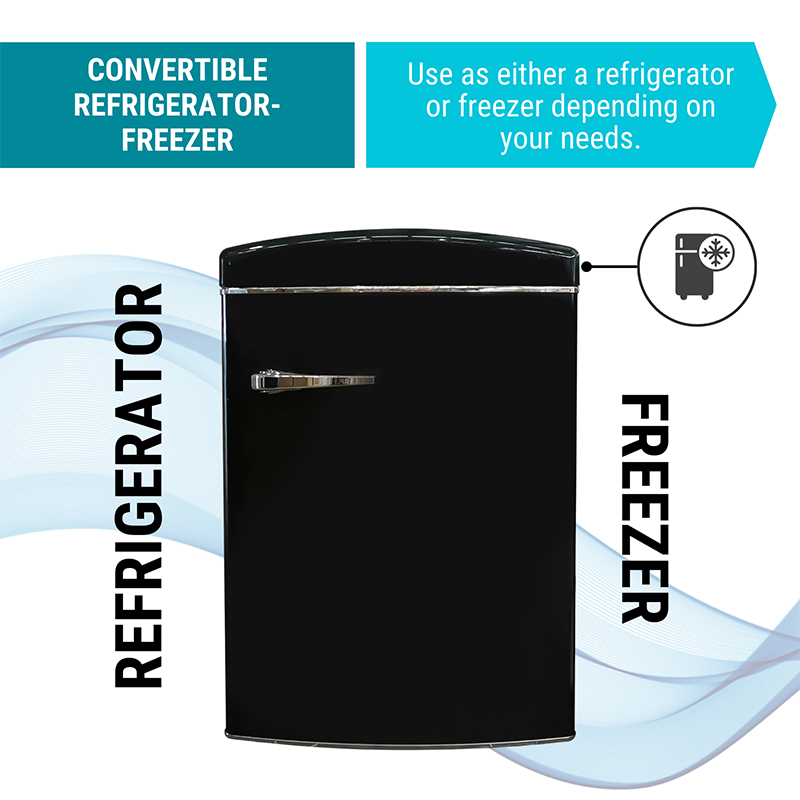 Minirefrigerador retro Conserv de 3.2 pies cúbicos, congelador convertible, sin escarcha, 110 V