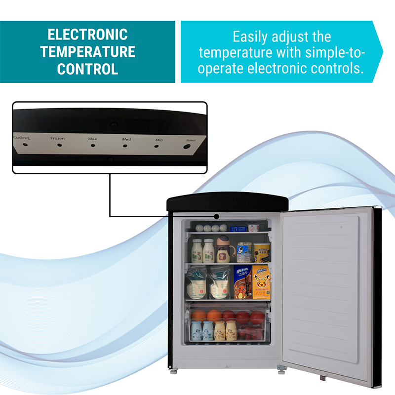 Minirefrigerador retro Conserv de 3.2 pies cúbicos, congelador convertible, sin escarcha, 110 V