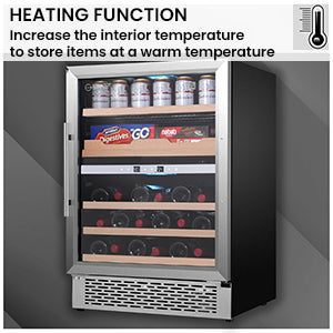 Equator Luxury Hybrid Dual Zone Gourmet Center 43 Bottles+Cans+Fine Foods 110V