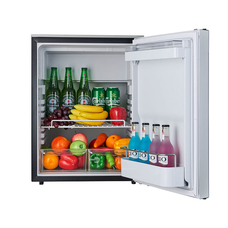 12V/DC Mini-Fridge Freezer 2.8cf Silver for RV BOAT OFF-GRID