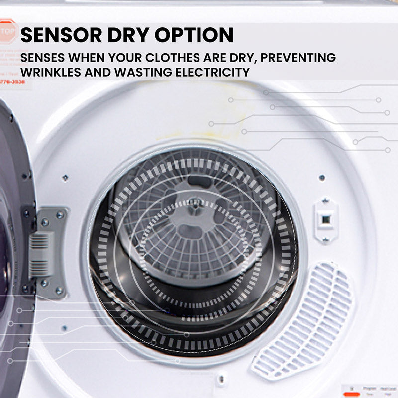 Compact Vented Sensor Dryer 3.5cf/13lbs 110V Bottom control DIGITAL