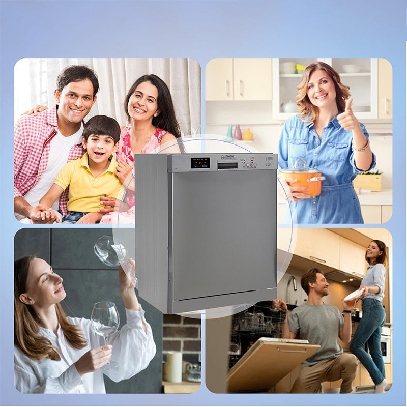 24 in 82 Series Dishwasher 14 place+Wine Rack 3.4g QUIET 51 dB 110V EStar
