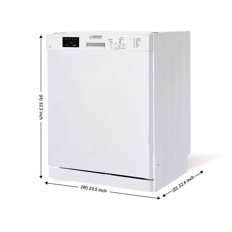 24 in 82 Series Dishwasher 14 place+Wine Rack 3.4g QUIET 51 dB 110V EStar