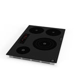 Placa de cocina híbrida eléctrica Equator de 30” – 4 quemadores (2 de inducción + 2 de cerámica), 9 niveles de potencia, 220V
