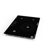 Placa de cocina híbrida eléctrica Equator de 30” – 4 quemadores (2 de inducción + 2 de cerámica), 9 niveles de potencia, 220V