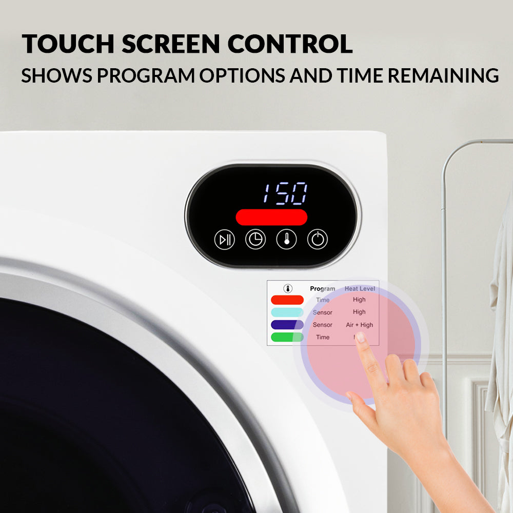 Ultra Compact Short Vented SENSOR Dryer 2.6cf/10lb LED Ops 110V/1400W (Renewed)