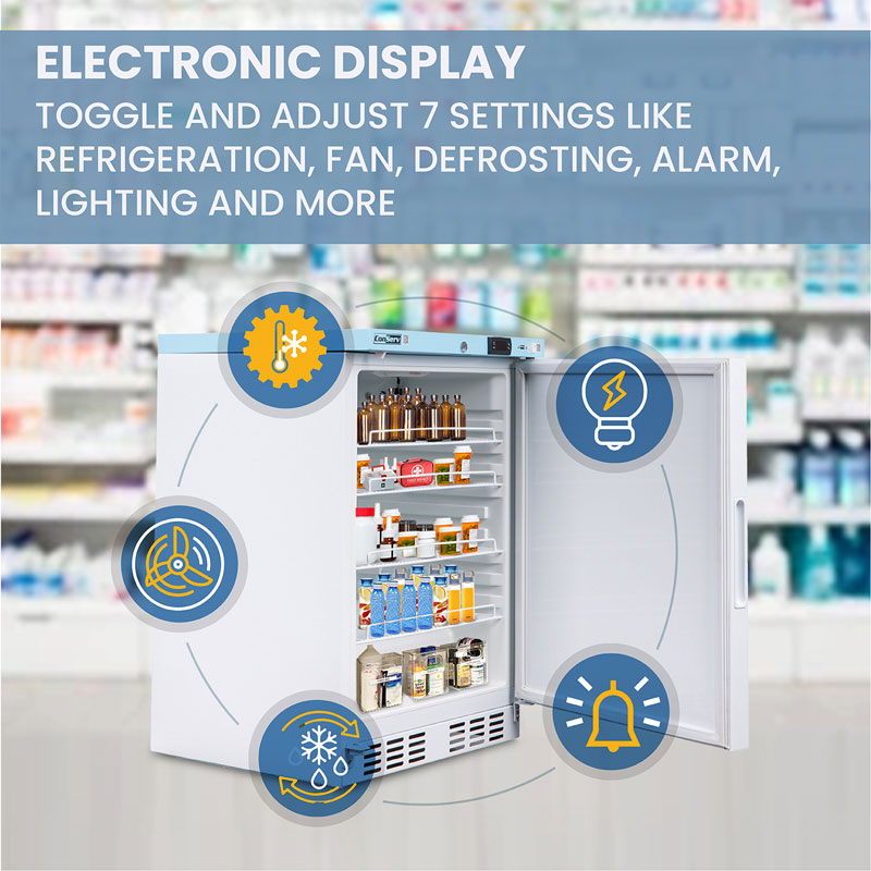 Refrigerador COMERCIAL/FARMACÉUTICO Conserv Compact de 24 pulgadas, 3.9 pies cúbicos, WIFI, 110V