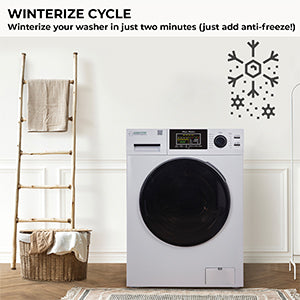 Laveuse à chargement frontal 1,6 pi³/15 lb, blanc, 110 V, 15 programmes + cycle pour animaux de compagnie