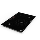 Placa de cocina híbrida eléctrica Equator de 30” – 4 quemadores (2 de inducción + 2 de cerámica), 9 niveles de potencia, 220V