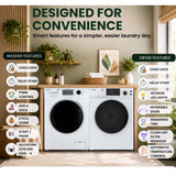 Equator VALUE STACK LAUNDRY 220V 26 Lbs Washer 2.5cf+Vented Dryer 4cf 1 OUTLET