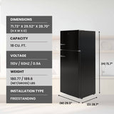 Conserv 30in RETRO Refrigerator 18cf Top Mount FACTORY INSTALLED ICE MAKER 110V Handle