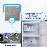 Conserv 30in RETRO Refrigerator 18cf Top Mount FACTORY INSTALLED ICE MAKER 110V Handle