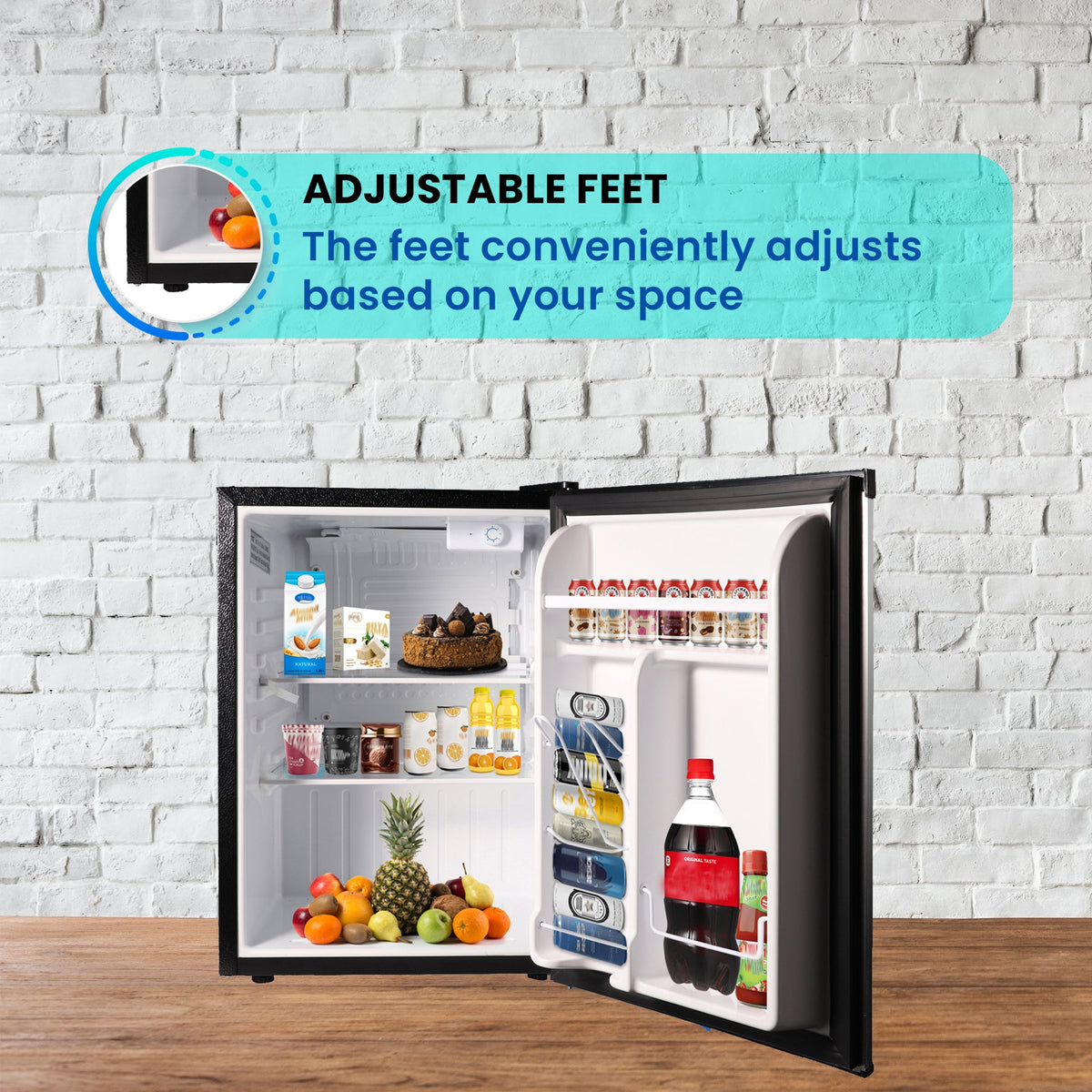 Conserv 18in STAINLESS Compact Mini Refrigerator 2.6cf Reversible Door 110V