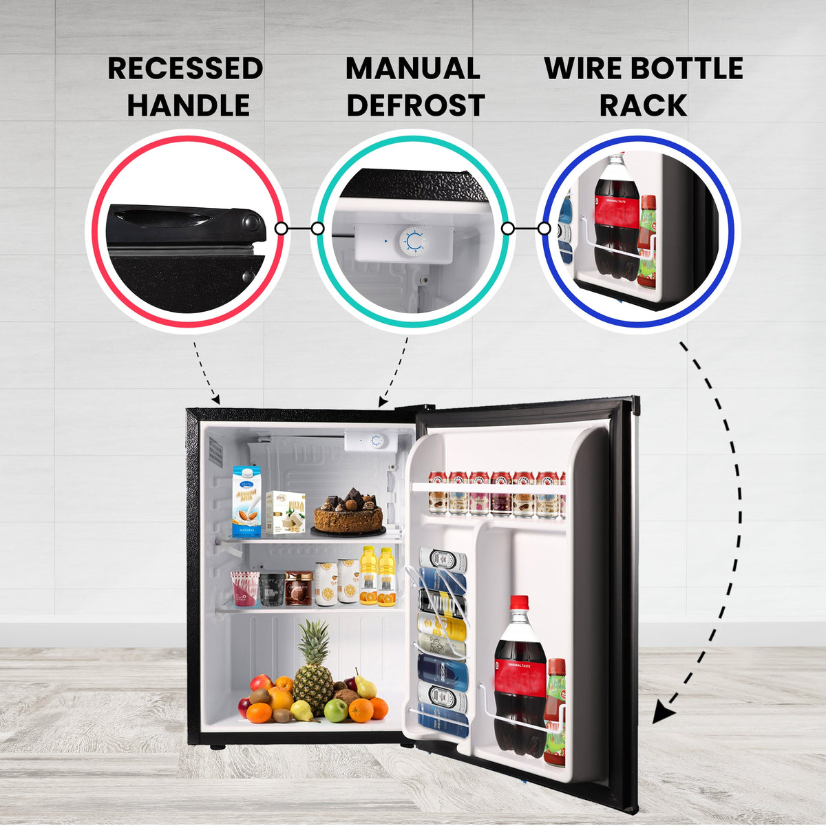 Conserv 18in STAINLESS Compact Mini Refrigerator 2.6cf Reversible Door 110V