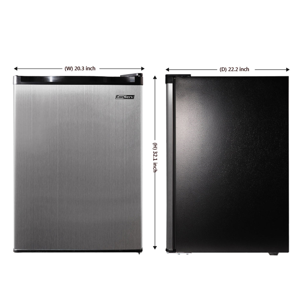 Refrigerador para interiores/exteriores de 2.3 pies cúbicos, clasificación IPX4, acero inoxidable, empotrable/independiente, capacidad para 85 latas, silencioso (42 dB)