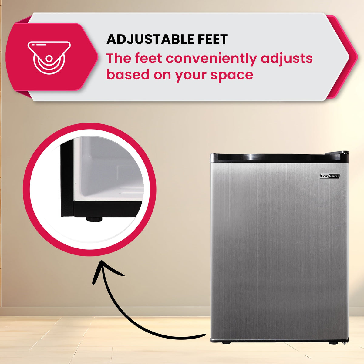 Refrigerador para interiores/exteriores de 2.3 pies cúbicos, clasificación IPX4, acero inoxidable, empotrable/independiente, capacidad para 85 latas, silencioso (42 dB)
