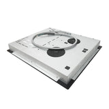 Placa de cocina híbrida eléctrica Equator de 24” – 4 quemadores de cerámica e inducción, 9 niveles de potencia, 220V