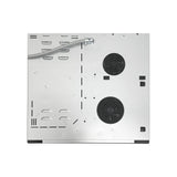 Placa de cocina híbrida eléctrica Equator de 24” – 4 quemadores de cerámica e inducción, 9 niveles de potencia, 220V