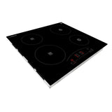 Placa de cocina híbrida eléctrica Equator de 24” – 4 quemadores de cerámica e inducción, 9 niveles de potencia, 220V