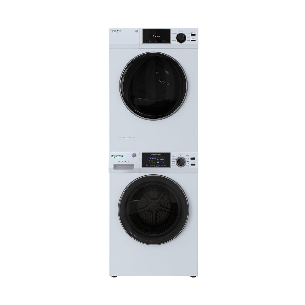 Equator ADVANCED STACK LAUNDRY 110V 26 Lb Washer 2.5cf+Vented Dryer 4cf 1 OUTLET