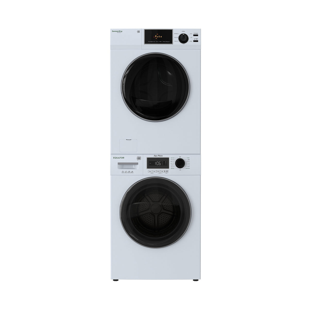 Equator VALUE STACK LAUNDRY 110V 26 Lbs Washer 2.5cf+Vented Dryer 4cf 1 OUTLET