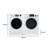 Equator VALUE STACK LAUNDRY 220V 26 Lbs Washer 2.5cf+Vented Dryer 4cf 1 OUTLET