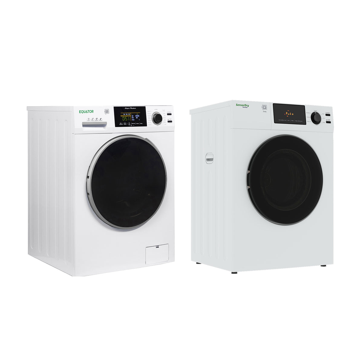 Equator ADVANCED STACK LAUNDRY 110V 26 Lb Washer 2.5cf+Vented Dryer 4cf 1 OUTLET