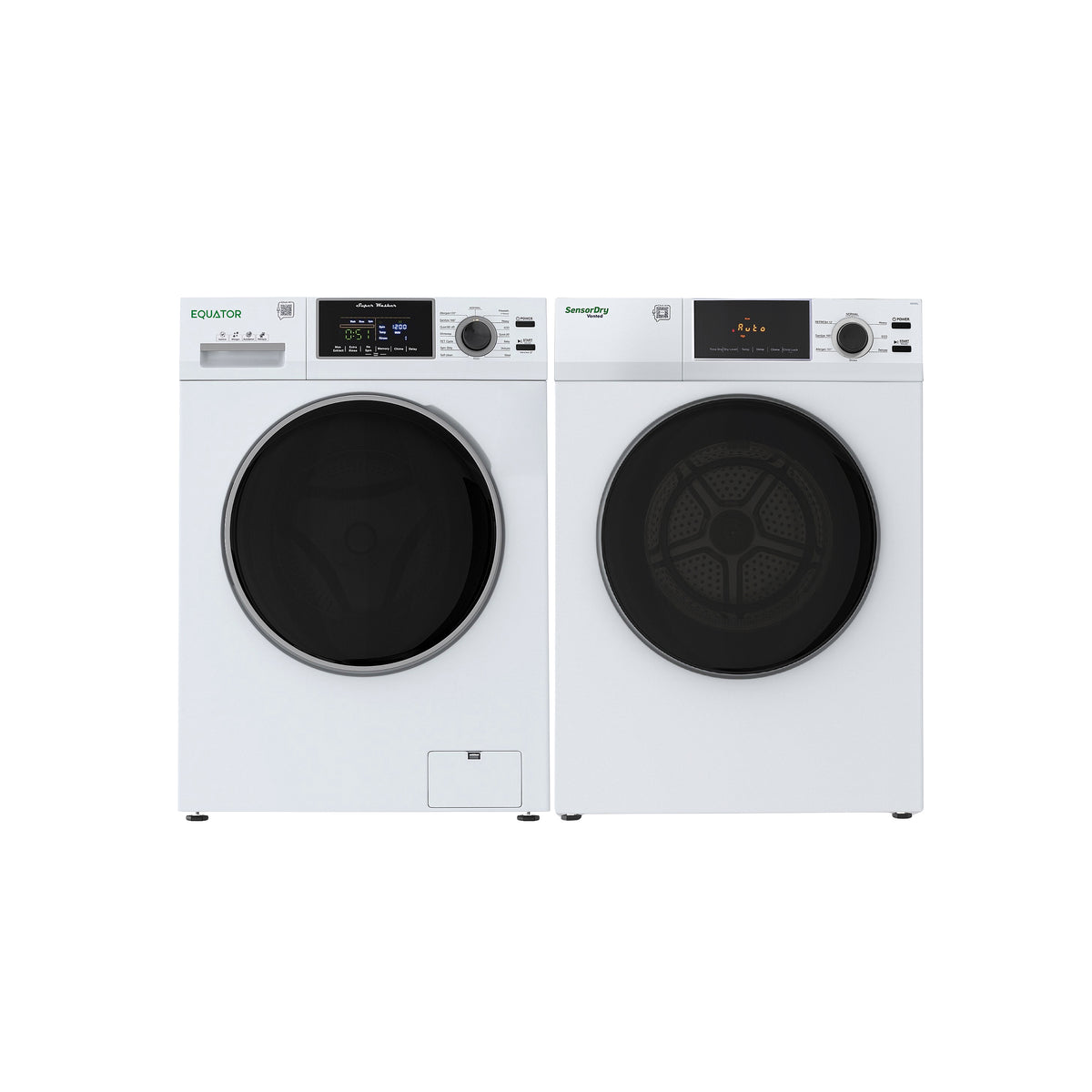 Equator ADVANCED STACK LAUNDRY 220V 26 Lb Washer 2.5cf+Vented Dryer 4cf 1 OUTLET
