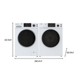 Equator ADVANCED STACK LAUNDRY 220V 26 Lb Washer 2.5cf+Vented Dryer 4cf 1 OUTLET