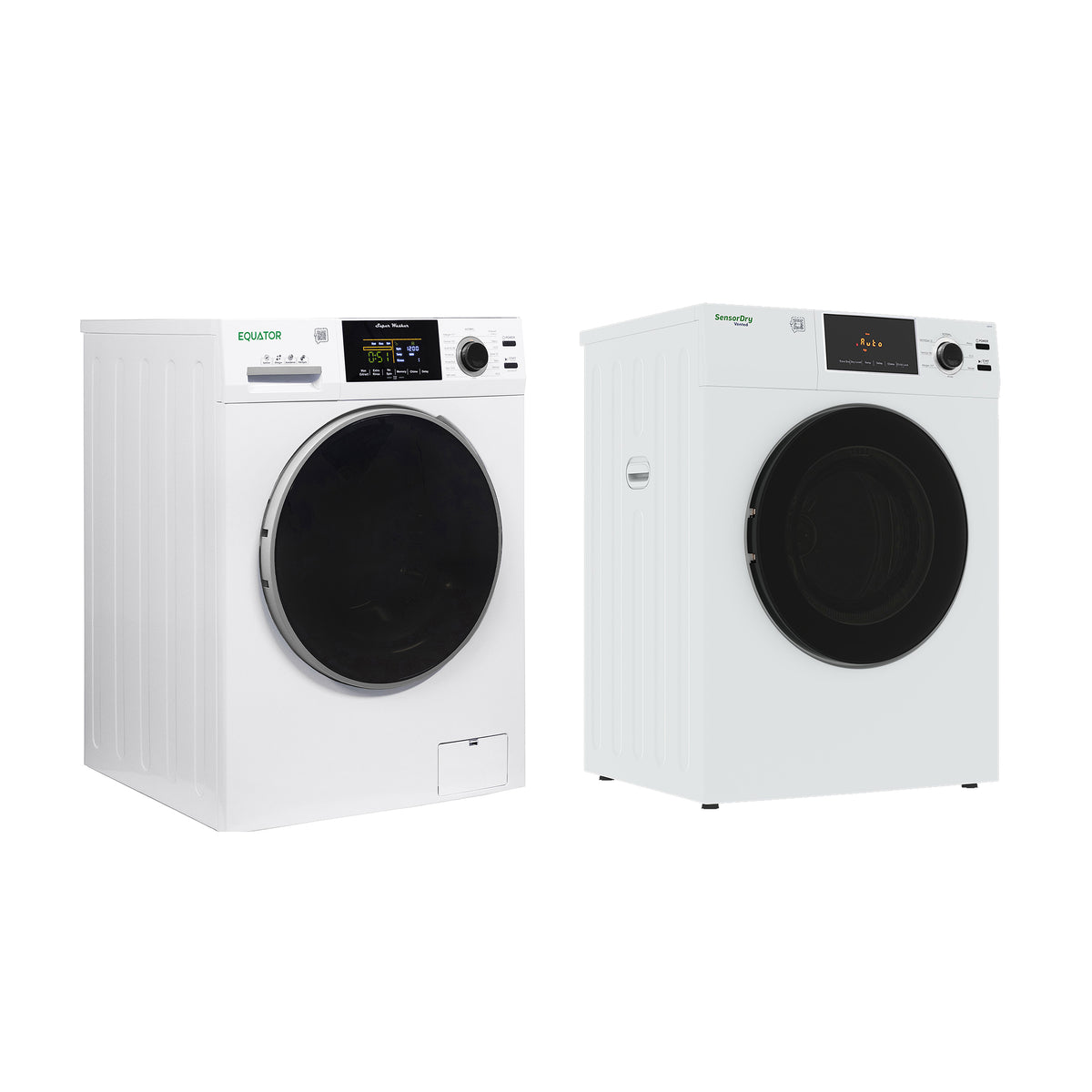 Equator ADVANCED STACK LAUNDRY 220V 26 Lb Washer 2.5cf+Vented Dryer 4cf 1 OUTLET