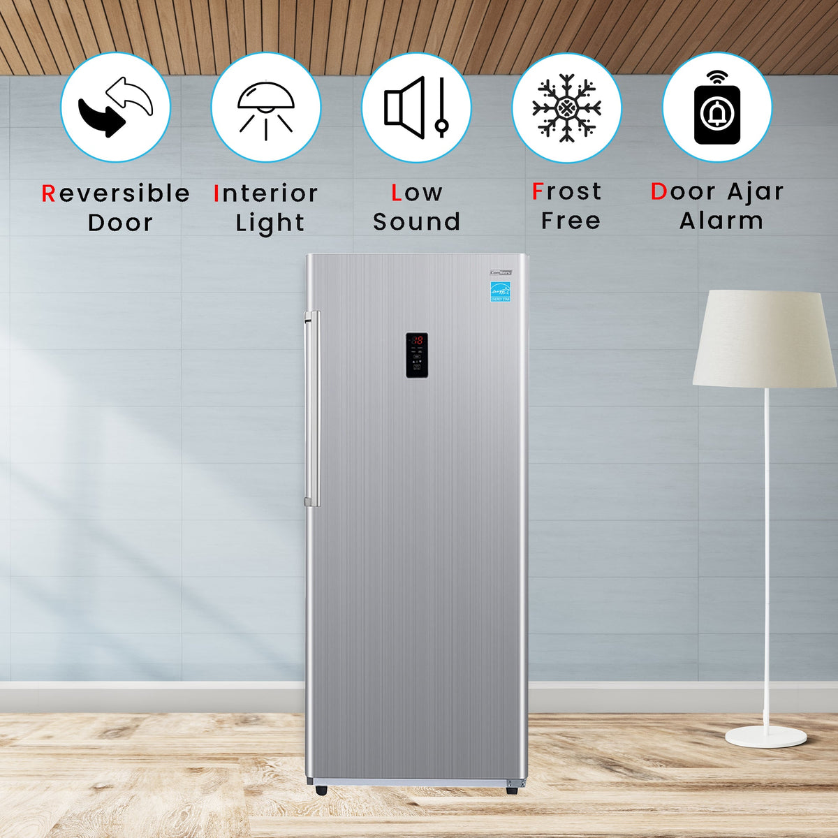 Congélateur vertical Conserv 14 pi³ CONVERTIBLE EN RÉFRIGÉRATEUR, prêt pour garage, certifié Energy Star, 28 po de large, 110 V