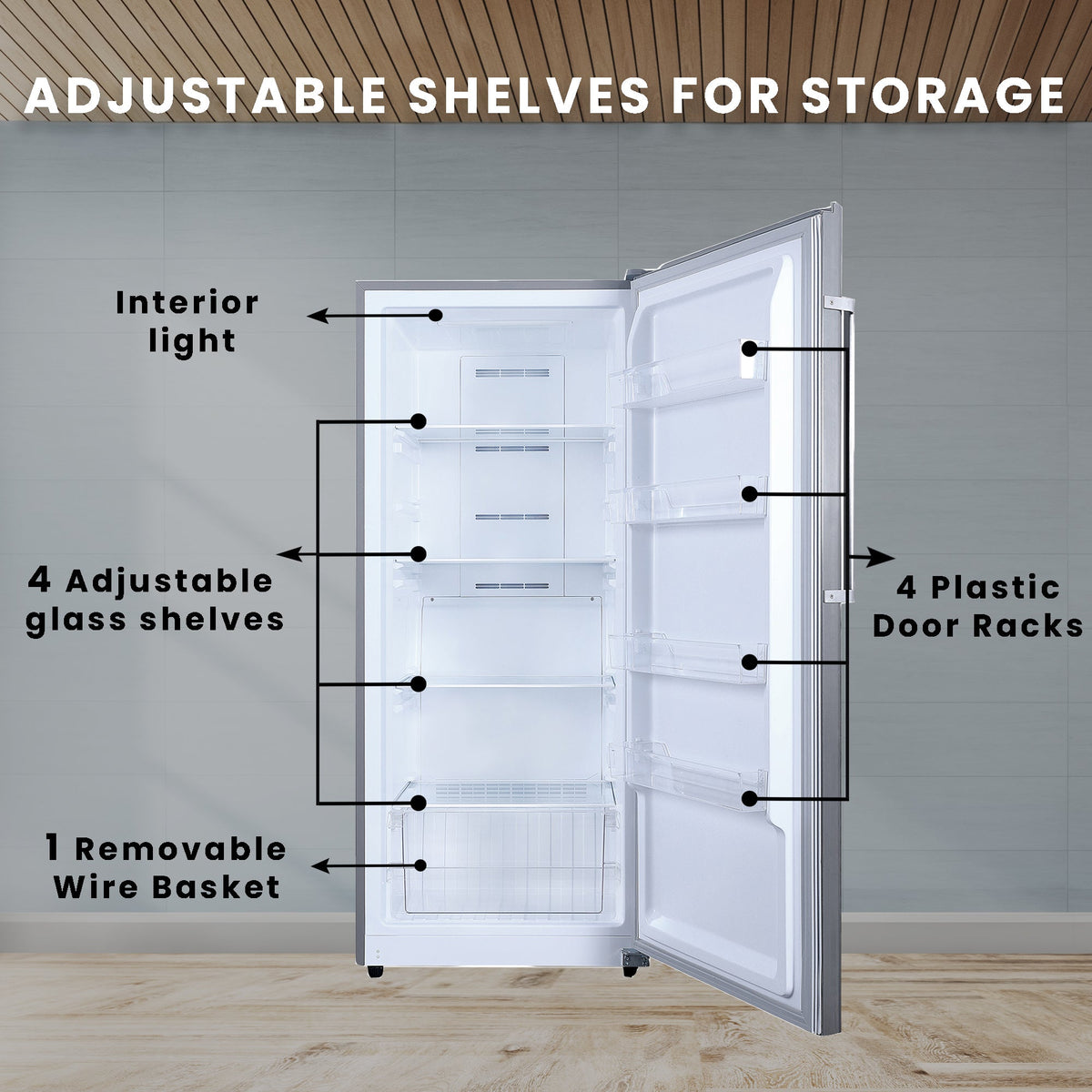 Congélateur vertical Conserv 14 pi³ CONVERTIBLE EN RÉFRIGÉRATEUR, prêt pour garage, certifié Energy Star, 28 po de large, 110 V