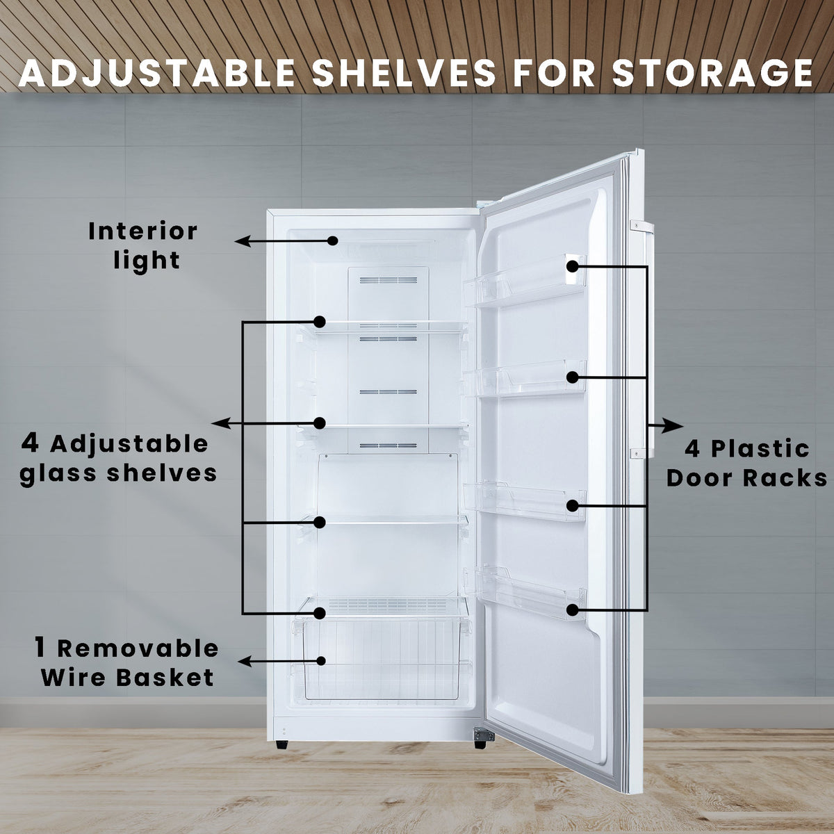 Congélateur vertical Conserv 14 pi³ CONVERTIBLE EN RÉFRIGÉRATEUR, prêt pour garage, certifié Energy Star, 28 po de large, 110 V