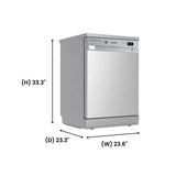 Equator 24" Freestanding Dishwasher - 14 Place Settings, 3rd Rack, Stainless Tub
