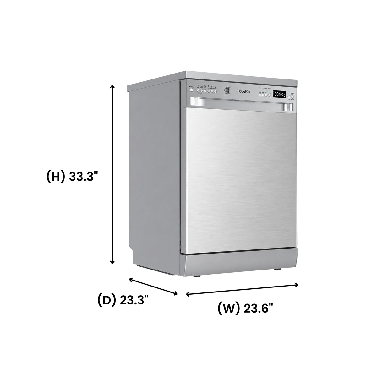 Equator 24" Freestanding Dishwasher - 14 Place Settings, 3rd Rack, Stainless Tub