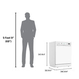 Equator 24" Freestanding Dishwasher - 14 Place Settings, 3rd Rack, Stainless Tub