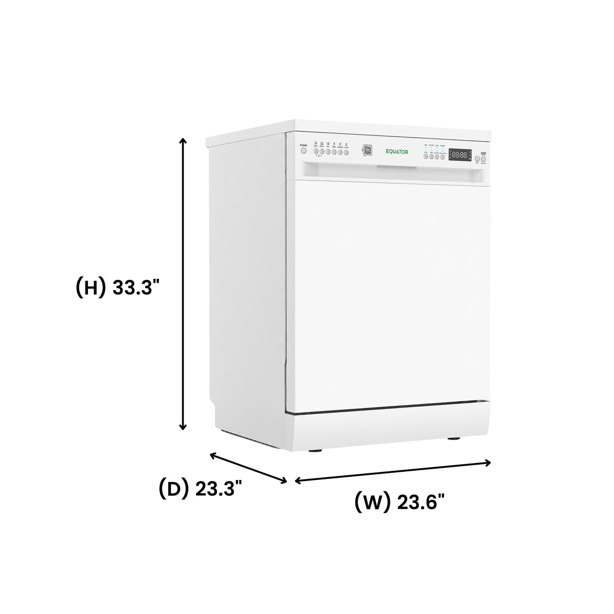 Equator 24" Freestanding Dishwasher - 14 Place Settings, 3rd Rack, Stainless Tub