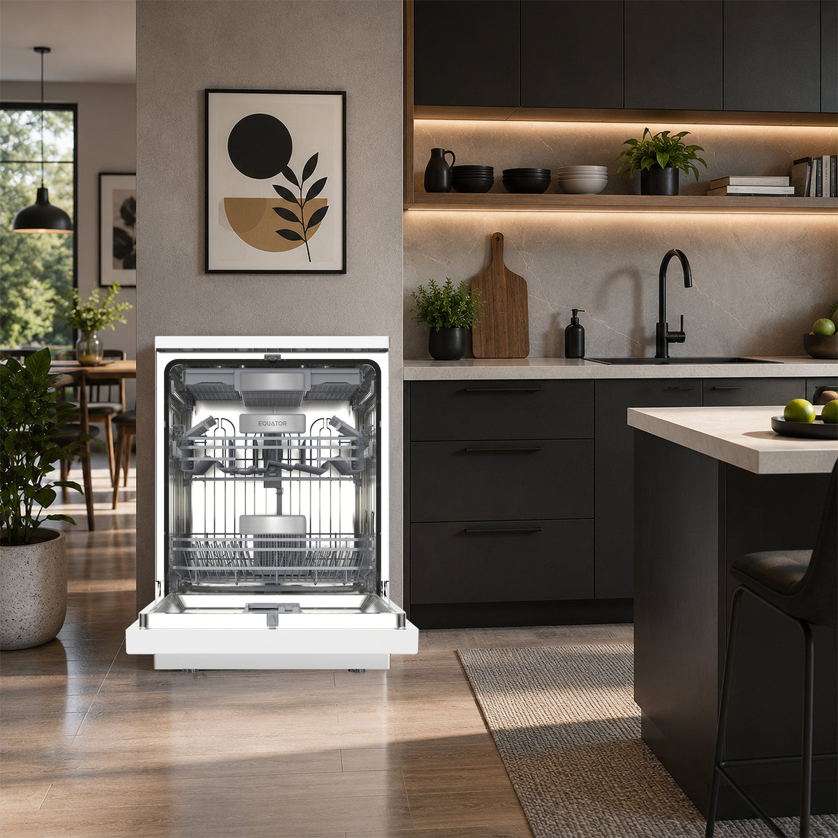 Equator 24" Freestanding Dishwasher - 14 Place Settings, 3rd Rack, Stainless Tub