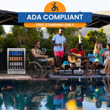 Refrigerador para interiores/exteriores de 4.6 pies cúbicos, IPX4, acero inoxidable, empotrable/independiente, capacidad para 110 latas y 6 botellas