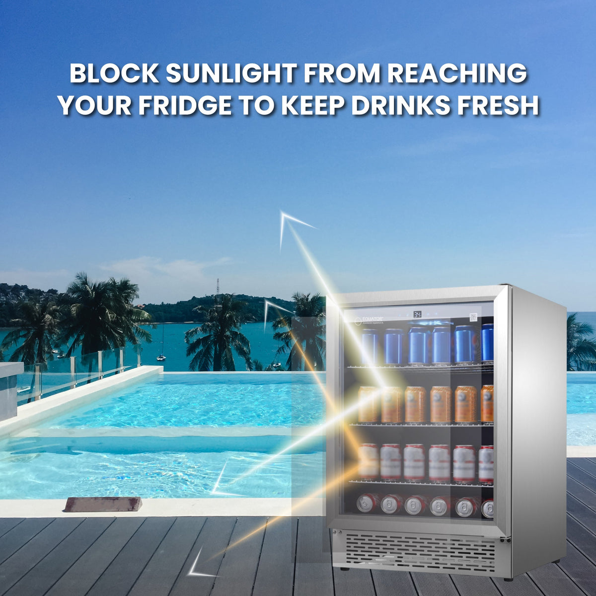 Refrigerador para interiores/exteriores de 4.6 pies cúbicos, IPX4, acero inoxidable, empotrable/independiente, capacidad para 110 latas y 6 botellas