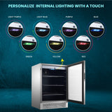 Refrigerador para interiores/exteriores de 4.6 pies cúbicos, IPX4, acero inoxidable, empotrable/independiente, capacidad para 110 latas y 6 botellas