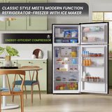 Conserv 30in RETRO Refrigerator 18cf Top Mount FACTORY INSTALLED ICE MAKER 110V Handle